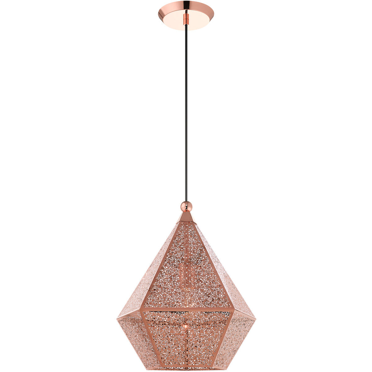 Aberdeen 1 Light 14 inch Rose Gold Pendant Ceiling Light