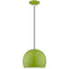 Allison 1 Light 10 inch Shiny Apple Green Mini Pendant Ceiling Light