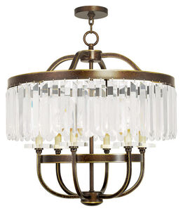 Ashton 6 Light 24 inch Hand Painted Palacial Bronze Chandelier Ceiling Light