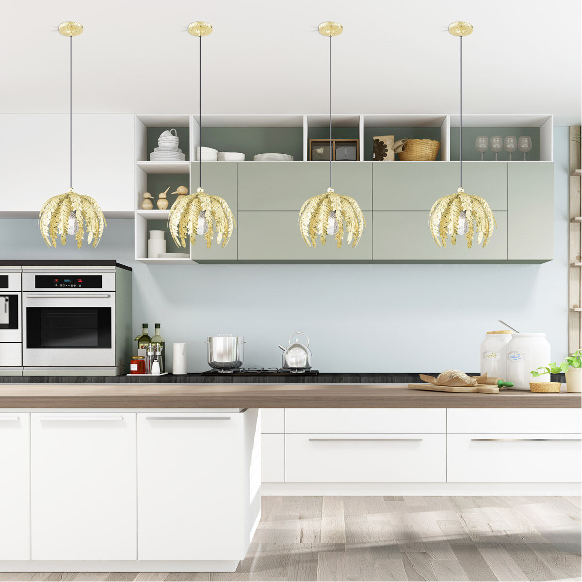 Acanthus 1 Light 13 inch Winter Gold Mini Pendant Ceiling Light