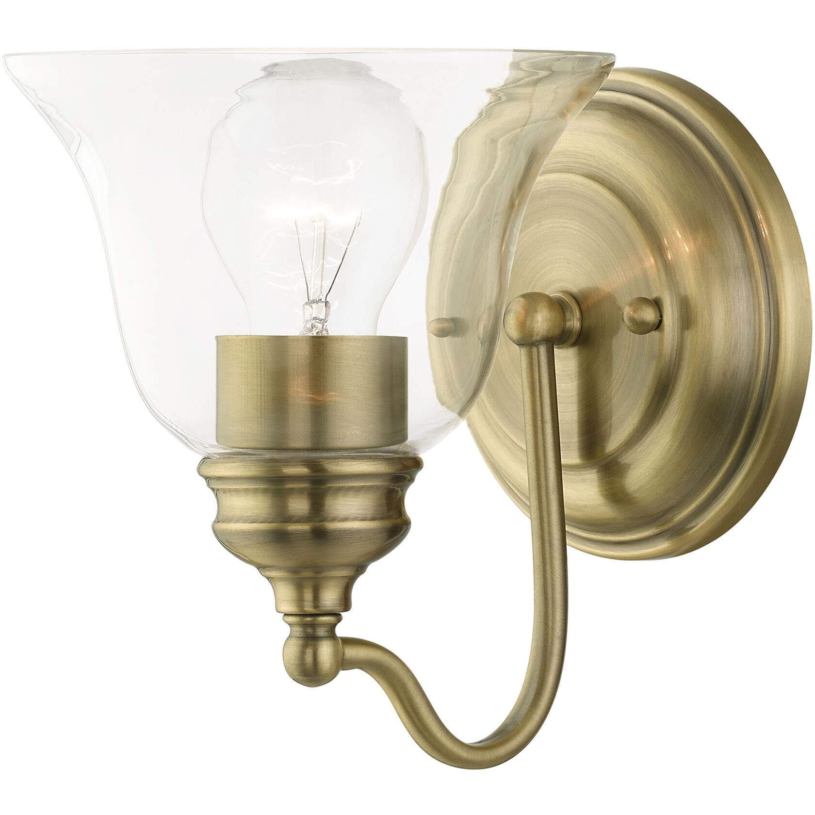 Moreland 1 Light 6 inch Antique Brass Vanity Sconce Wall Light