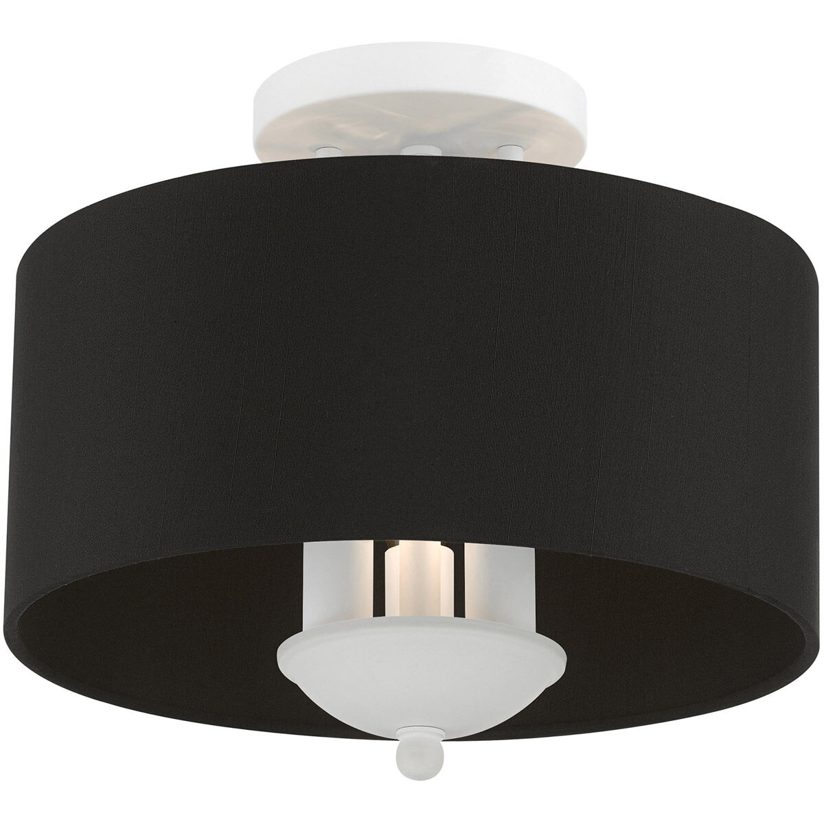 Huntington 3 Light 12 inch White Semi-Flush Mount Ceiling Light