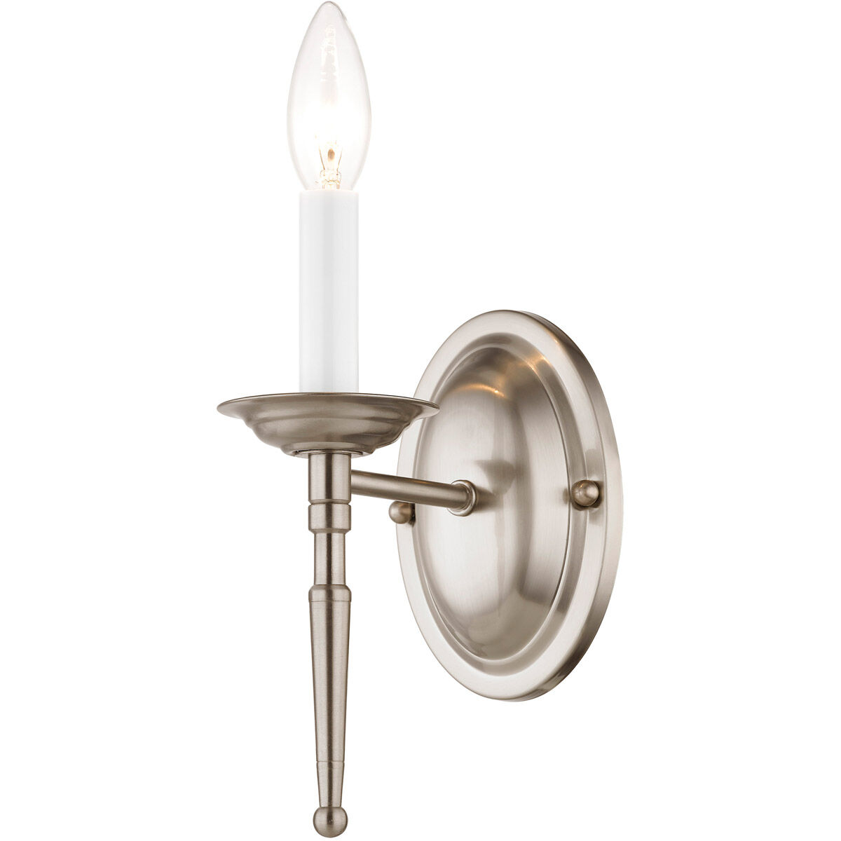 Williamsburgh 1 Light 4 inch Brushed Nickel Wall Sconce Wall Light