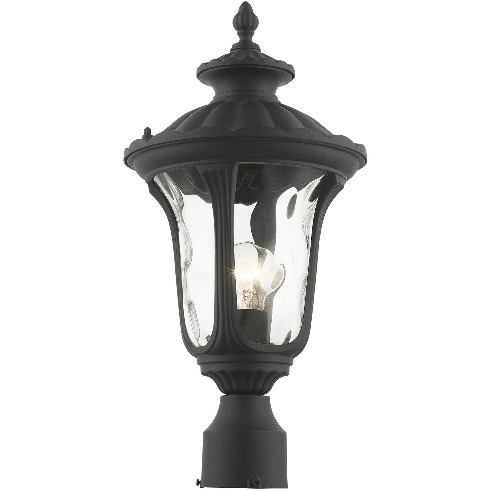 Oxford 1 Light 19 inch Textured Black Outdoor Post Top Lantern