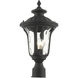 Oxford 1 Light 19 inch Textured Black Outdoor Post Top Lantern