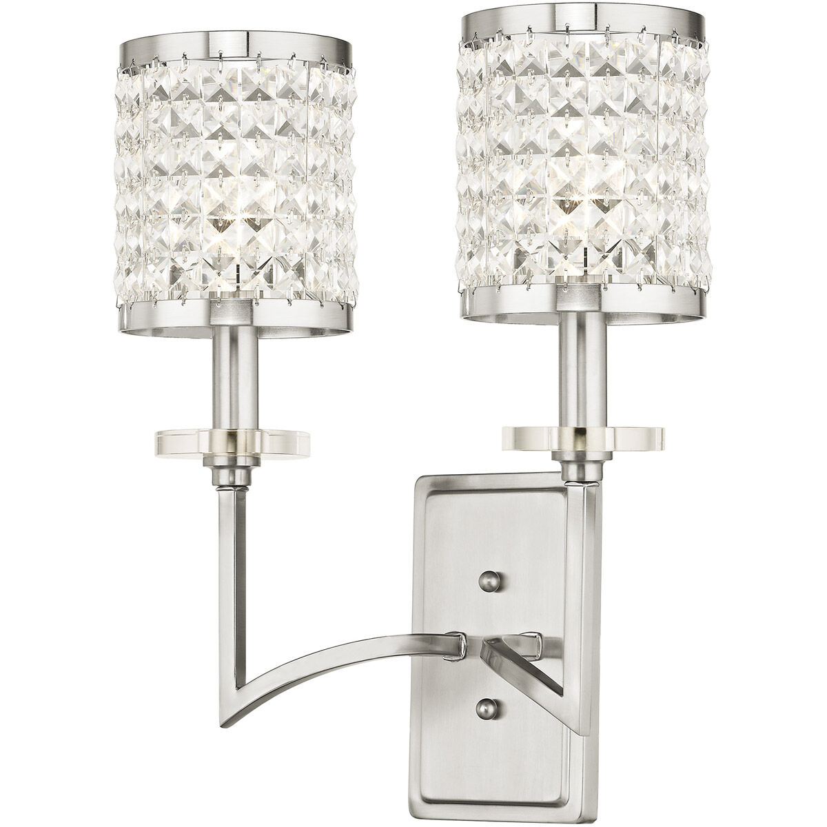 Grammercy 2 Light 14 inch Brushed Nickel Wall Sconce Wall Light