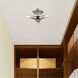 Copenhagen 3 Light 14 inch Brushed Nickel Semi-Flush Mount Ceiling Light