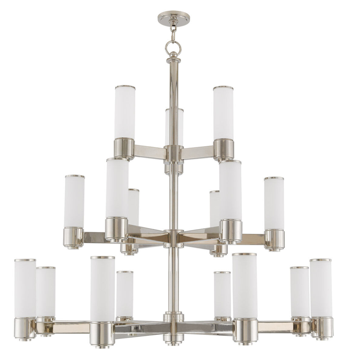Weston 17 Light 44 inch Polished Nickel Foyer Chandelier Ceiling Light