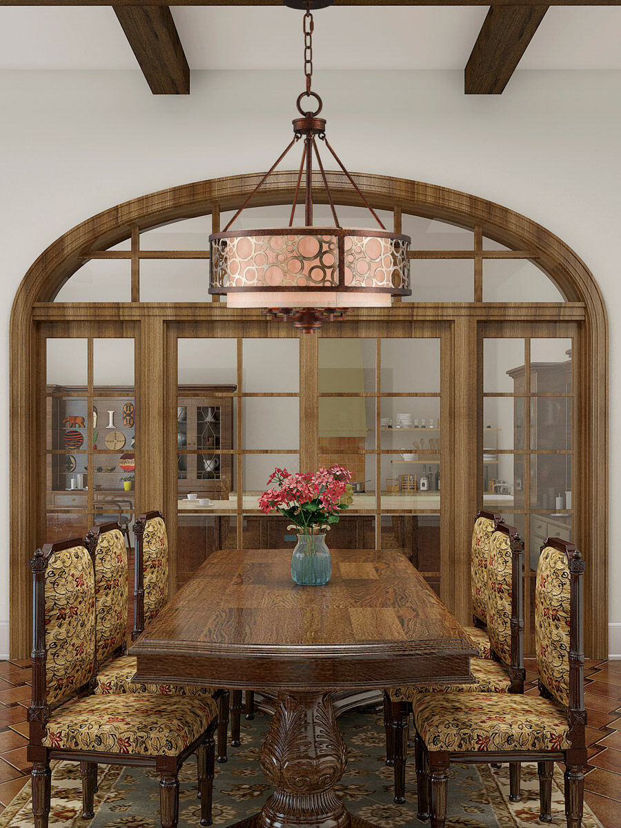 Avalon 5 Light 18 inch Palacial Bronze with Gilded Accents Chandelier Ceiling Light