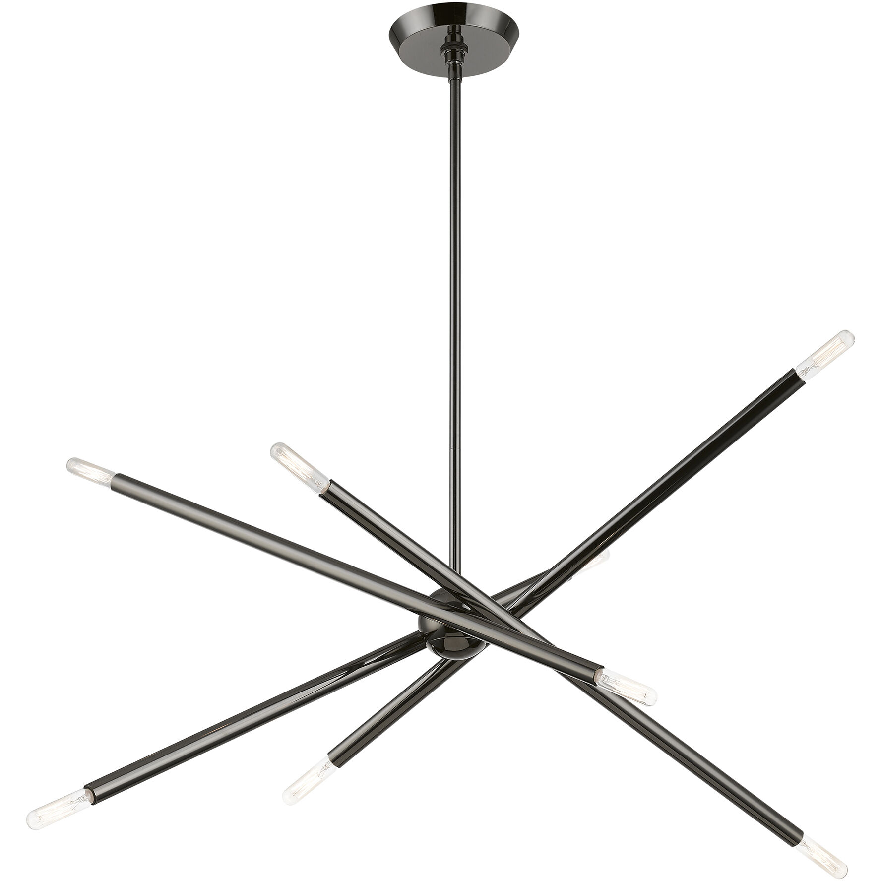 Soho 8 Light 32 inch Black Chrome Linear Chandelier Ceiling Light