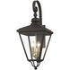 Adams 4 Light 14.25 inch Bronze with Antique Brass Finish Cluster Outdoor Extra Large Wall Lantern Wall Light