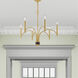 Wisteria 6 Light 26 inch Satin Brass Chandelier Ceiling Light