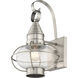 Newburyport 1 Light 14.75 inch Brushed Nickel Outdoor Wall Lantern