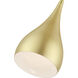 Amador 1 Light 6.25 inch Soft Gold with Polished Brass Accents Mini Pendant Ceiling Light