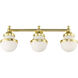 Oldwick 3 Light 24 inch Polished Brass Vanity Sconce Wall Light