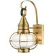 Newburyport 1 Light 14.75 inch Antique Brass Outdoor Wall Lantern