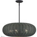 Deluna 5 Light 22 inch Black Pendant Chandelier Ceiling Light
