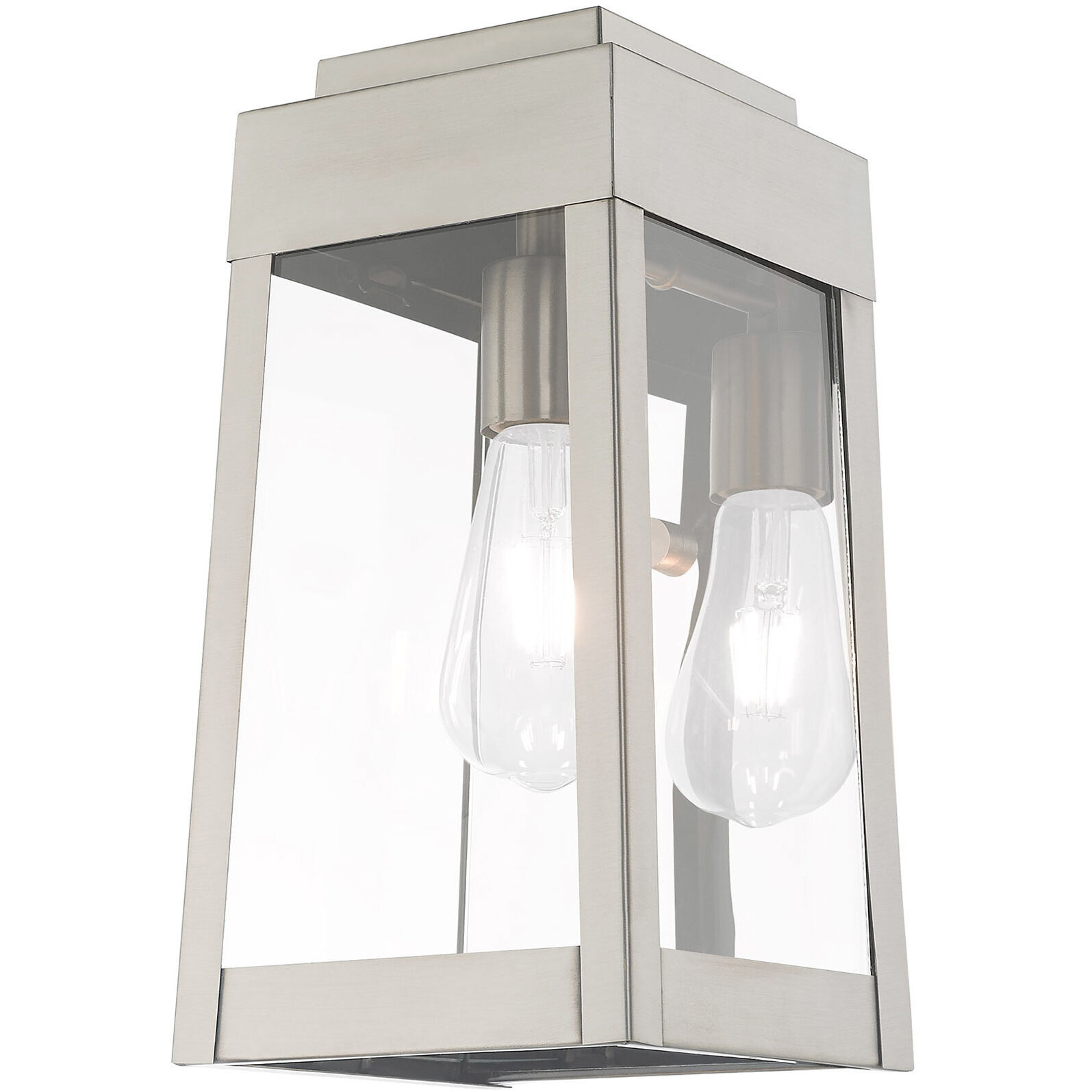 Oslo 1 Light 12 inch Brushed Nickel Outdoor Wall Lantern