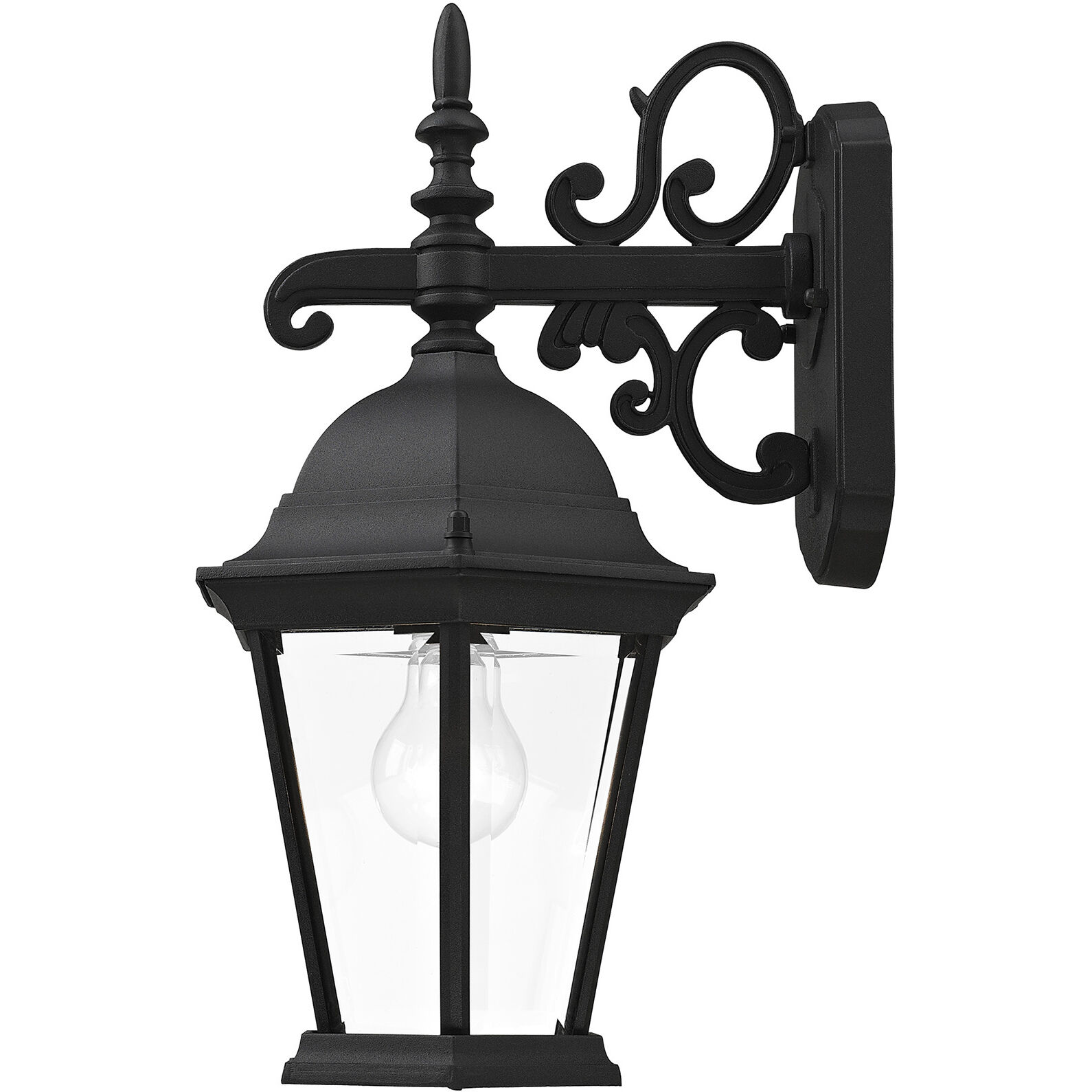 Hamilton 1 Light 15 inch Textured Black Outdoor  Wall Lantern