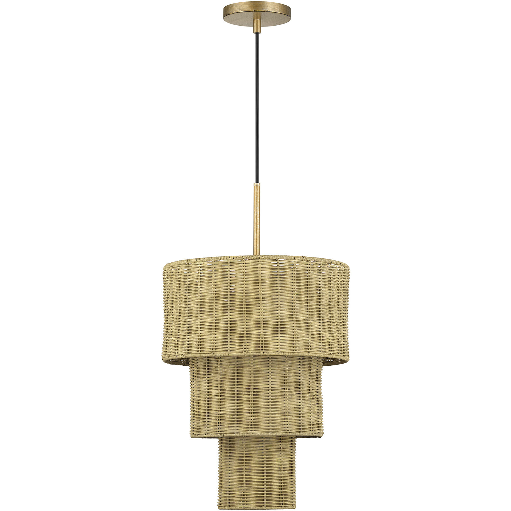 Weavington 2 Light 14 inch Antique Gold Leaf Pendant Ceiling Light