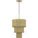 Weavington 2 Light 14 inch Antique Gold Leaf Pendant Ceiling Light