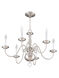 Williamsburgh 6 Light 24 inch Brushed Nickel Chandelier Ceiling Light