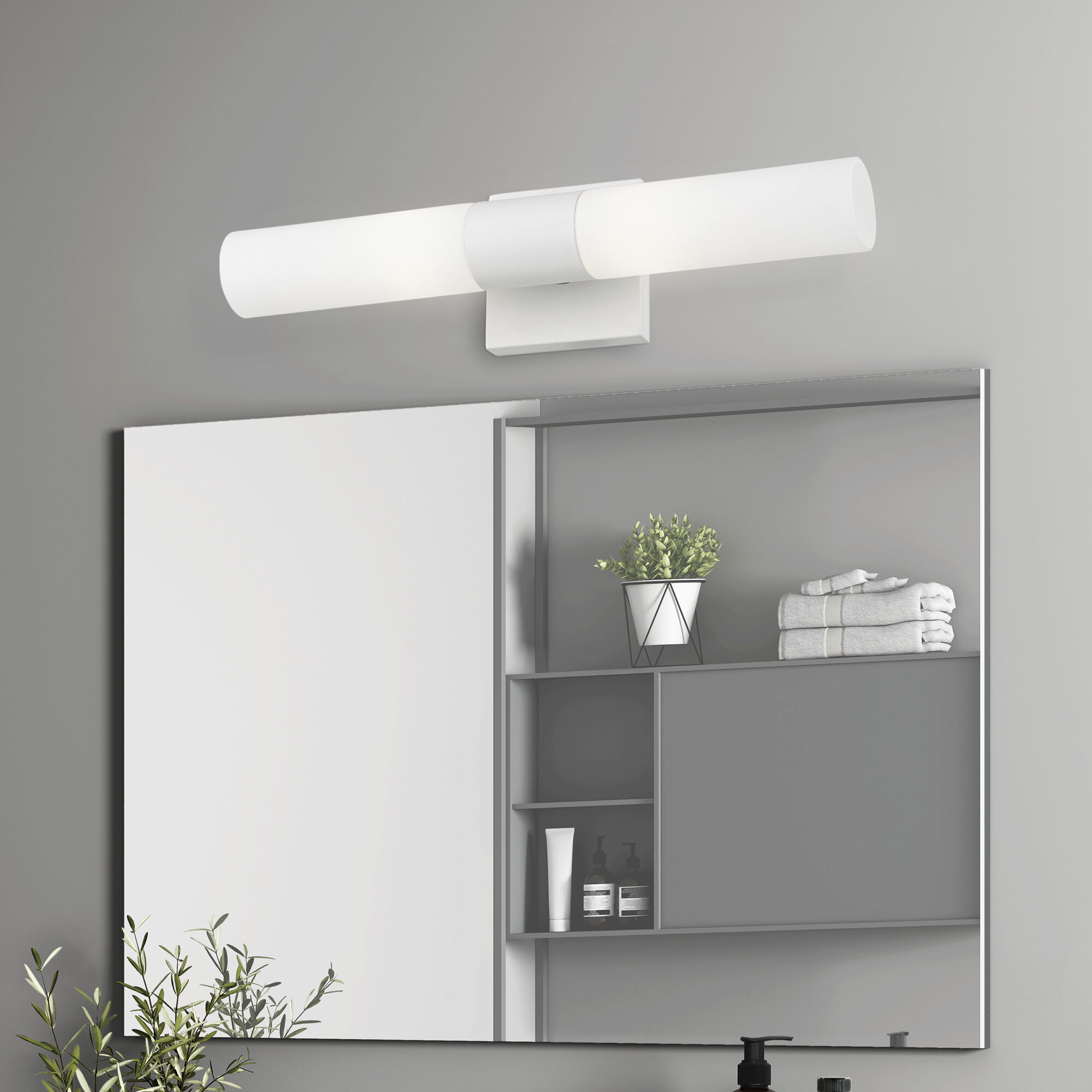 Aero 2 Light 5 inch Textured White with Brushed Nickel Accent ADA ADA Wall Sconce Wall Light