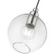 Downtown 1 Light 8 inch Brushed Nickel Pendant Ceiling Light, Sphere