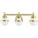 Oldwick 3 Light 24 inch Polished Brass Vanity Sconce Wall Light