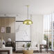 Domma 3 Light 17 inch Soft Gold with Polished Brass Accents Pendant Ceiling Light