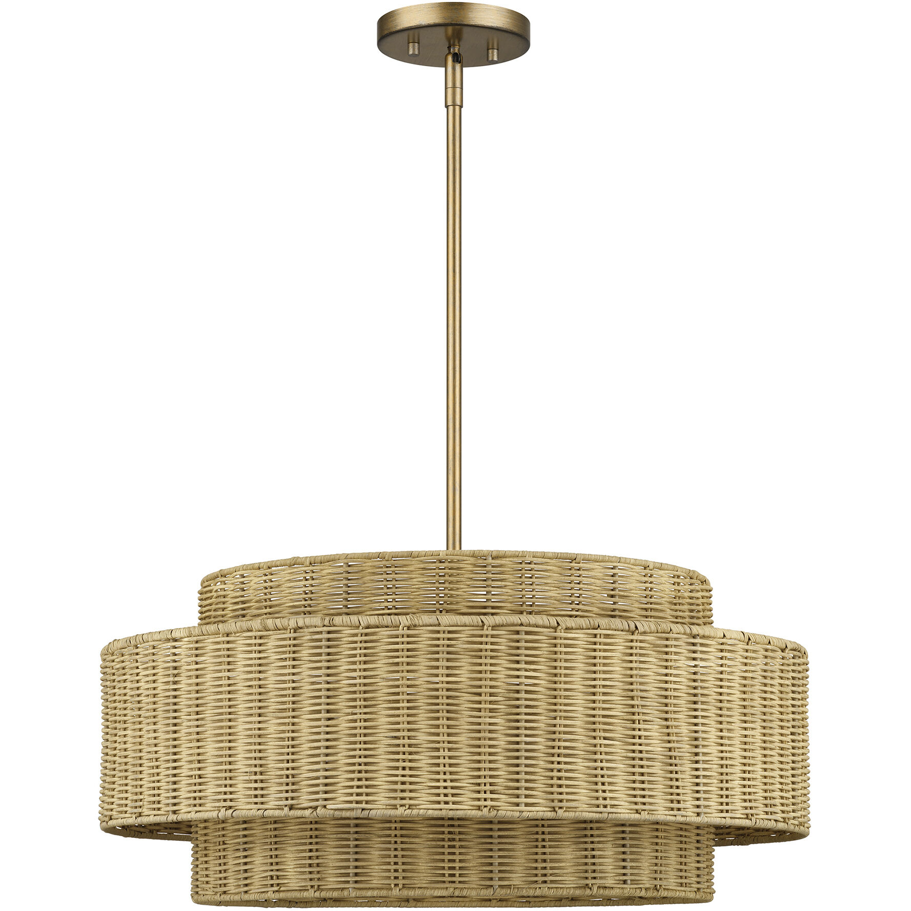 Weavington 5 Light 23 inch Antique Gold Leaf Pendant Chandelier Ceiling Light