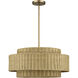 Weavington 5 Light 23 inch Antique Gold Leaf Pendant Chandelier Ceiling Light