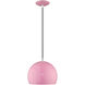 Allison 1 Light 10 inch Shiny Pink Mini Pendant Ceiling Light