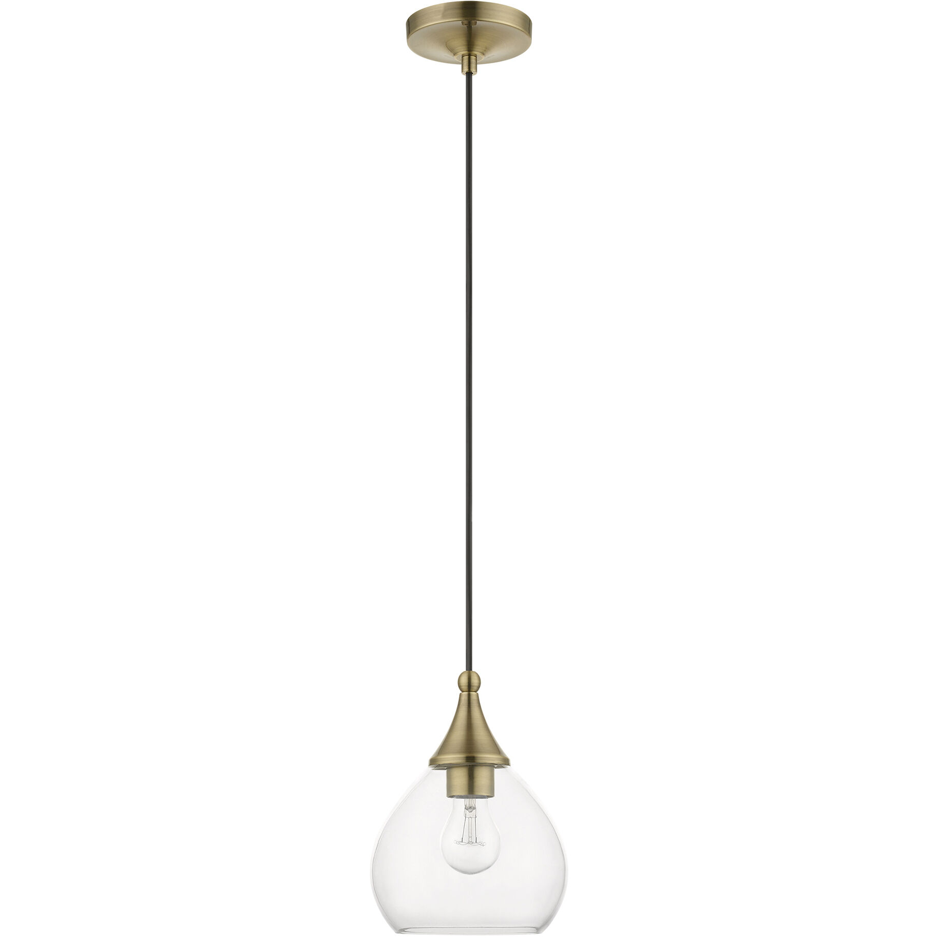 Catania 1 Light 7 inch Antique Brass Mini Pendant Ceiling Light