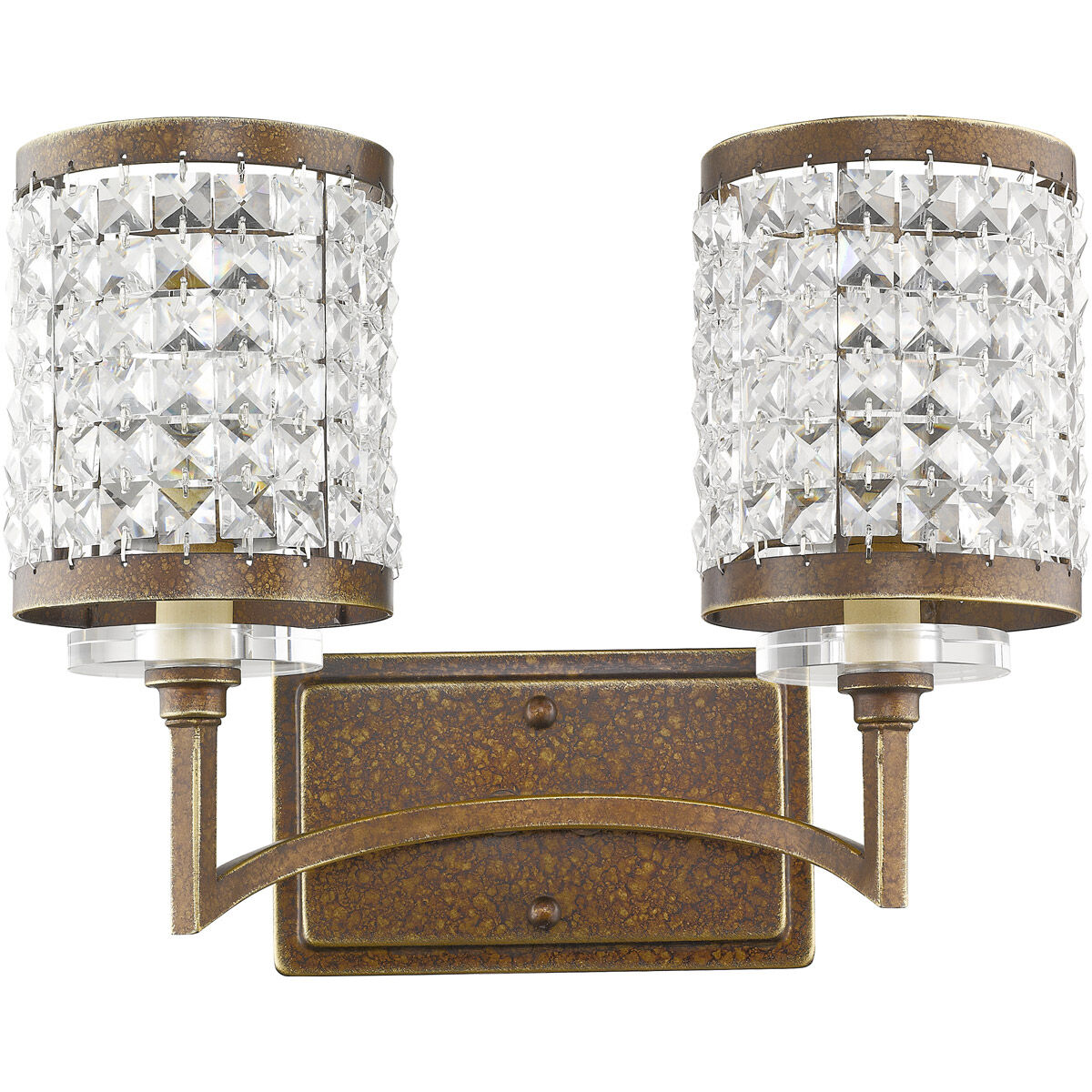 Grammercy 2 Light 14 inch Hand Painted Palacial Bronze Bath Vanity Wall Light