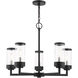 Hillcrest 5 Light 26 inch Textured Black Outdoor Chandelier