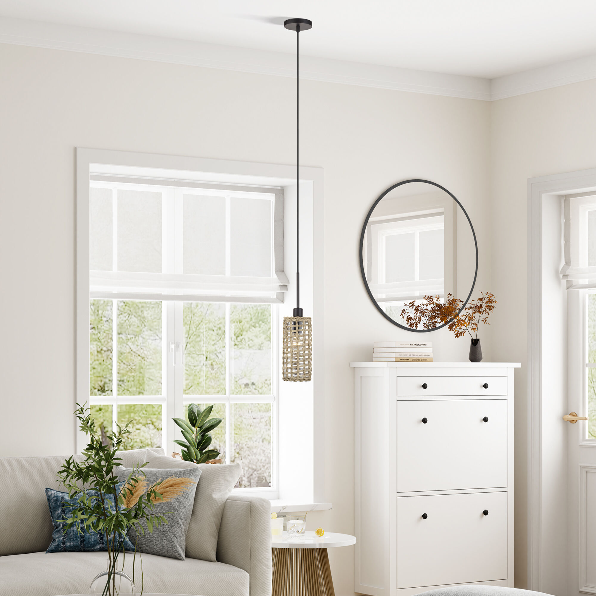 Twinewell 1 Light 5.13 inch Bronze Mini Pendant Ceiling Light