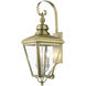 Adams 3 Light 10.63 inch Antique Brass with Brushed Nickel Finish Cluster Outdoor Large Wall Lantern Wall Light