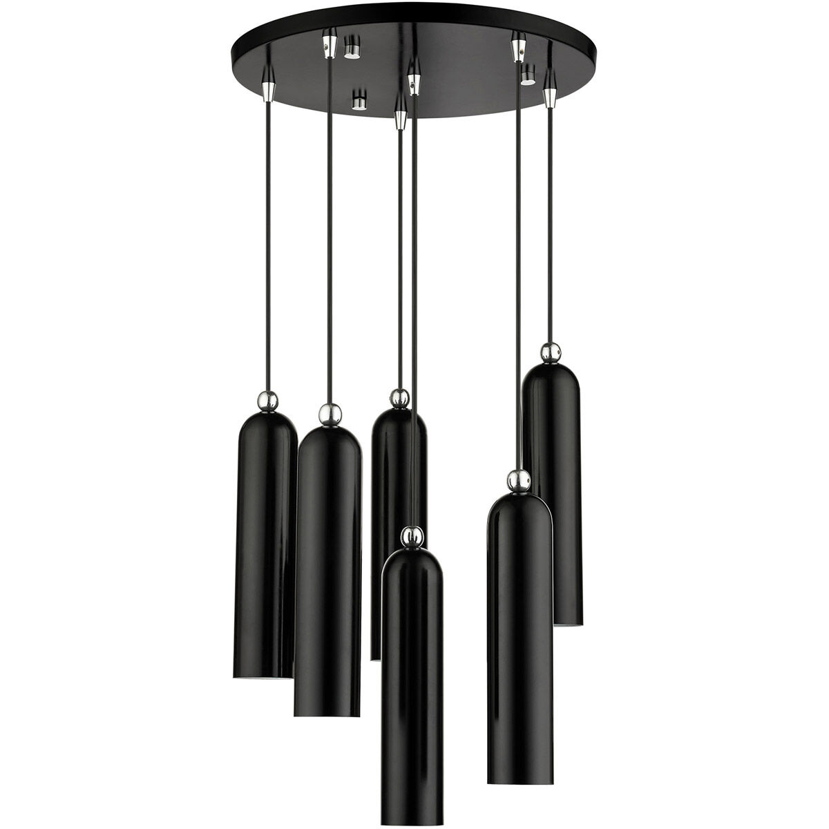 Ardmore 6 Light 19 inch Shiny Black Pendant Ceiling Light