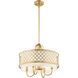 Arabesque 5 Light 18 inch Soft Gold Pendant Chandelier Ceiling Light