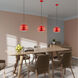 Allison 1 Light 10 inch Shiny Red Mini Pendant Ceiling Light