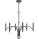 Wisteria 6 Light 26 inch Scandinavian Gray Chandelier Ceiling Light