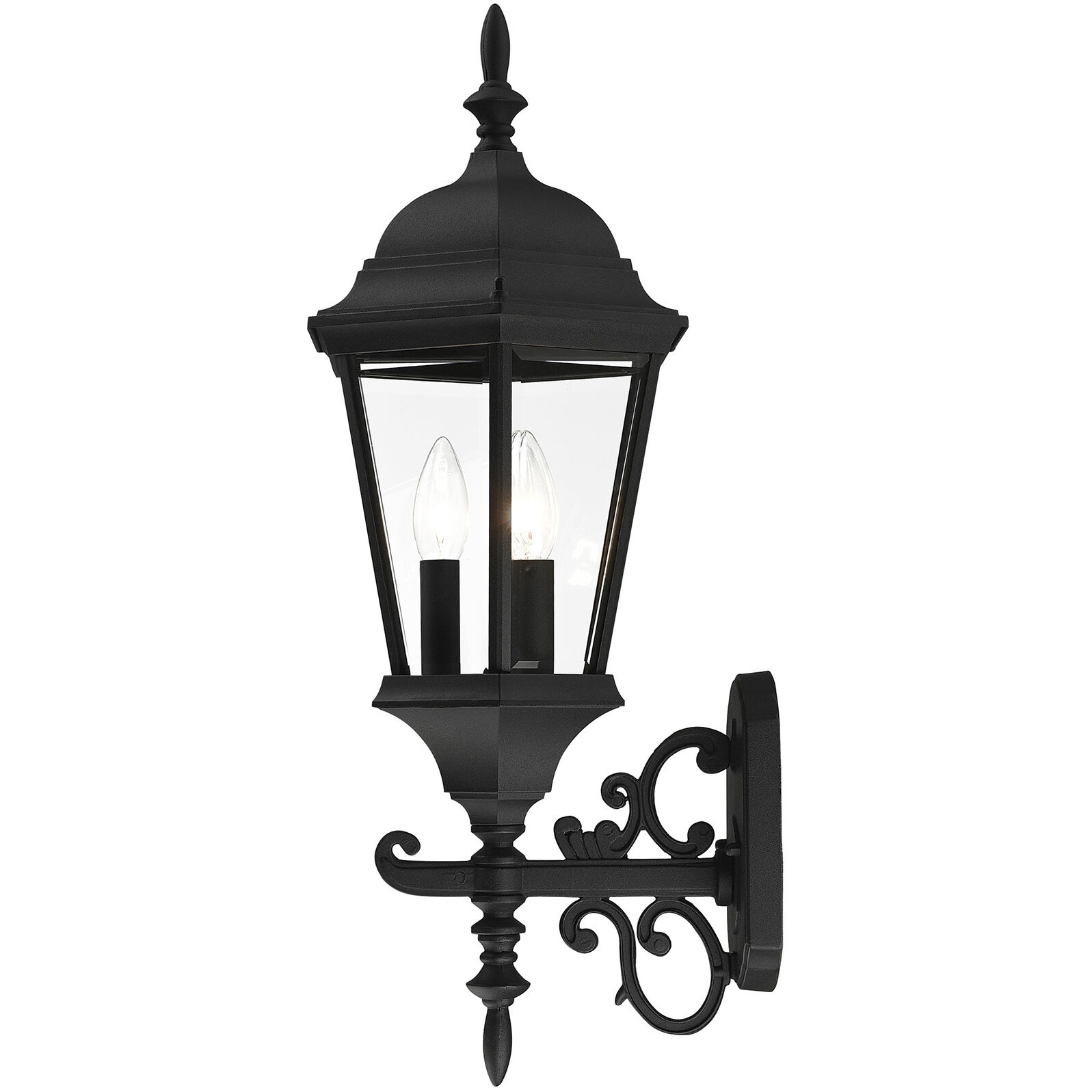 Hamilton 3 Light 25 inch Textured Black Outdoor  Wall Lantern