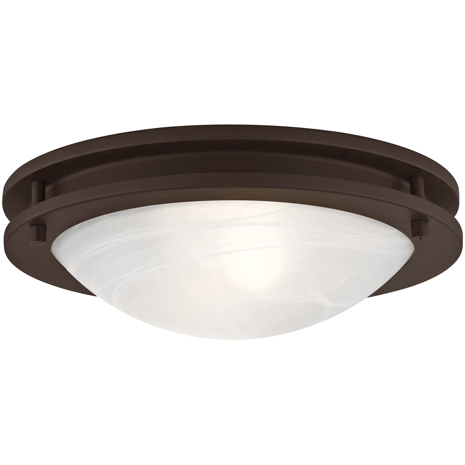 Ariel 2 Light 11 inch Bronze Flush Mount Ceiling Light