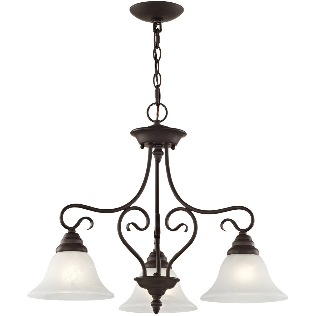 Coronado 3 Light 24 inch Bronze Convertible Dinette Chandelier/Ceiling Mount Ceiling Light