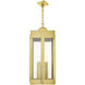 Lexington 4 Light 13 inch Natural Brass Outdoor Pendant Lantern