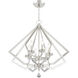 Diamond 6 Light 25 inch Polished Nickel Chandelier Ceiling Light