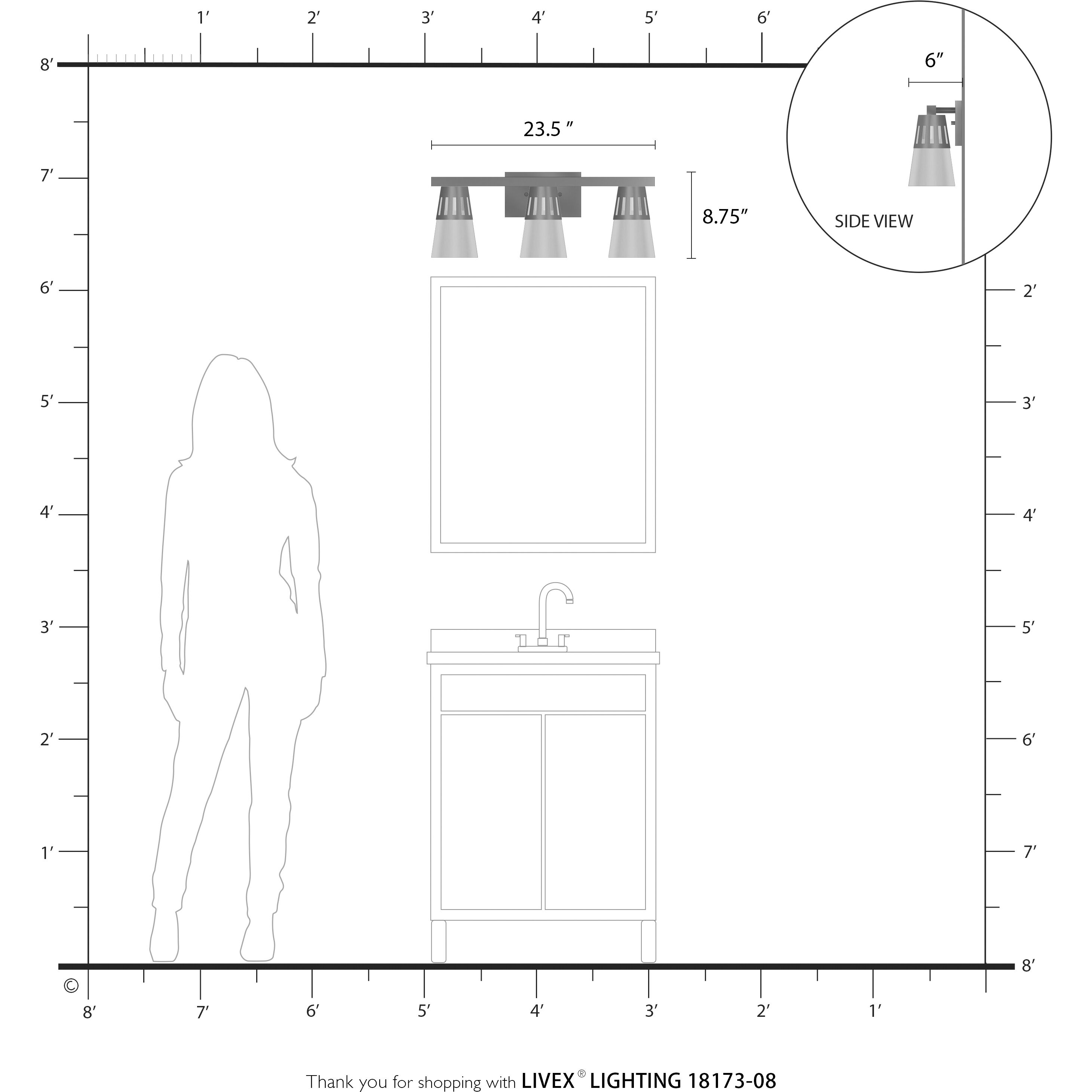 Bennington 3 Light 23.5 inch Natural Brass Vanity Sconce Wall Light