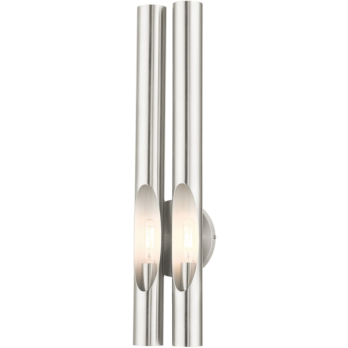 Acra 2 Light 5 inch Brushed Nickel ADA ADA Double Sconce Wall Light