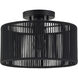 Acordia 1 Light 12 inch Black Semi Flush Mount Ceiling Light, Medium